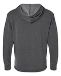 LAT 6936 Unisex Vintage Wash Hoodie Sweatshirt - Washed Black - back