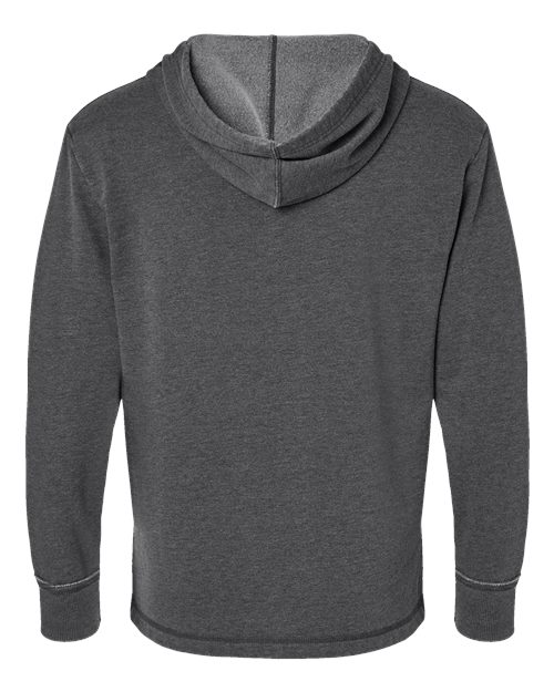 LAT 6936 Unisex Vintage Wash Hoodie Sweatshirt - Washed Black - back