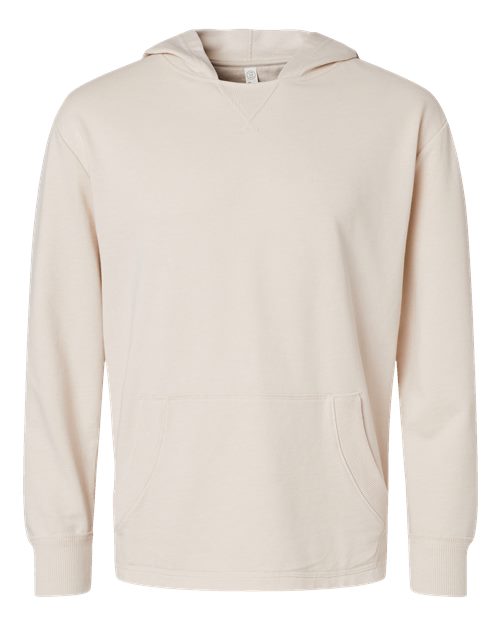 LAT 6936 Unisex Vintage Wash Hoodie Sweatshirt - Washed Natural - front