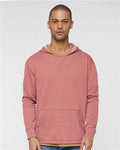 LAT 6936 Unisex Vintage Wash Hoodie Sweatshirt - Washed Rouge - model front
