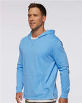 LAT 6936 Unisex Vintage Wash Hoodie Sweatshirt - Washed Tradewind - model side