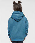 LAT 2296 Youth Hoodie Sweatshirt - Bermuda Blackout - model back