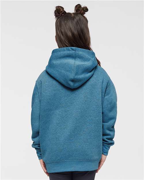 LAT 2296 Youth Hoodie Sweatshirt - Bermuda Blackout - model back