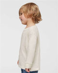 Rabbit Skins 3302 Toddler Fine Jersey Long Sleeve Tee - Natural Heather - model side