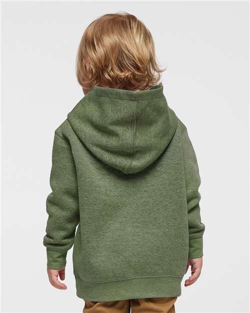 Rabbit Skins 3326 Toddler Pullover Fleece Hoodie - Bamboo Blackout - model back