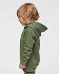Rabbit Skins 3326 Toddler Pullover Fleece Hoodie - Bamboo Blackout - model side