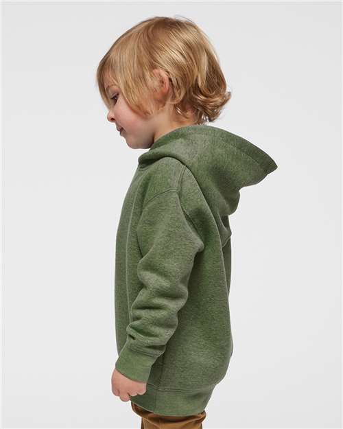 Rabbit Skins 3326 Toddler Pullover Fleece Hoodie - Bamboo Blackout - model side