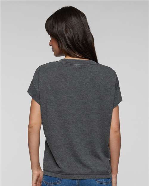 LAT 3502 Women's Vintage Wash Tee - Washed Black - model back