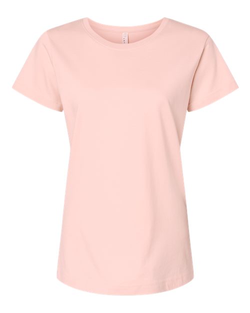 LAT 3516 Women's Fine Jersey Tee - Blush - front