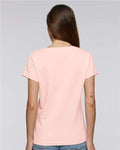 LAT 3516 Women's Fine Jersey Tee - Blush - model back