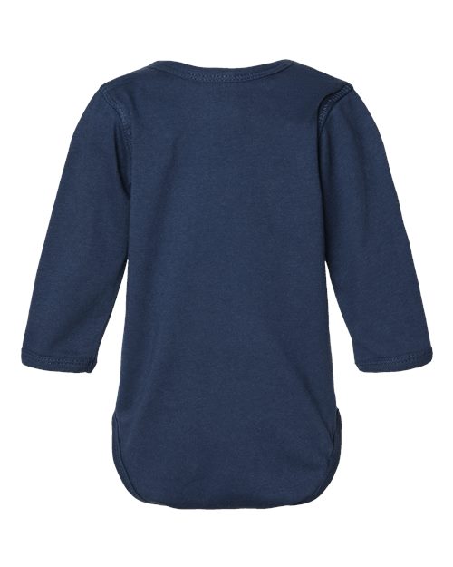 Rabbit Skins 4421 Infant Fine Jersey Long Sleeve Bodysuit - Denim - back