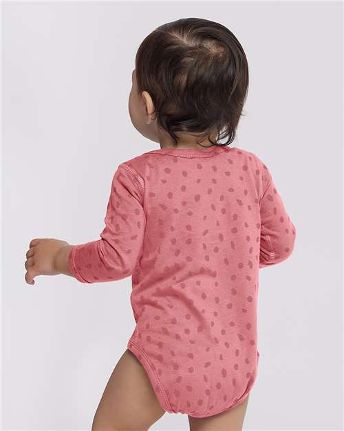 Rabbit Skins 4421 Infant Fine Jersey Long Sleeve Bodysuit - Mauvelous Spot - model back