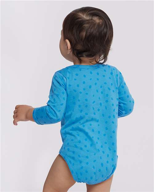 Rabbit Skins 4421 Infant Fine Jersey Long Sleeve Bodysuit - Tradewind Spot - model back
