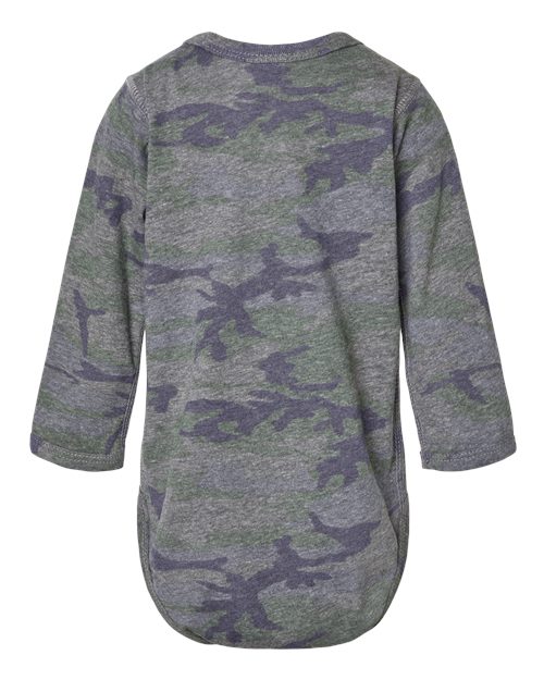 Rabbit Skins 4421 Infant Fine Jersey Long Sleeve Bodysuit - Vintage Camo - back