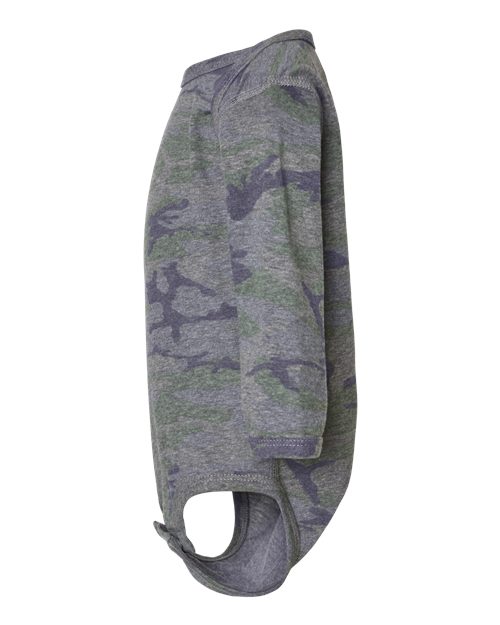 Rabbit Skins 4421 Infant Fine Jersey Long Sleeve Bodysuit - Vintage Camo - side
