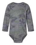 Rabbit Skins 4421 Infant Fine Jersey Long Sleeve Bodysuit - Vintage Camo - front