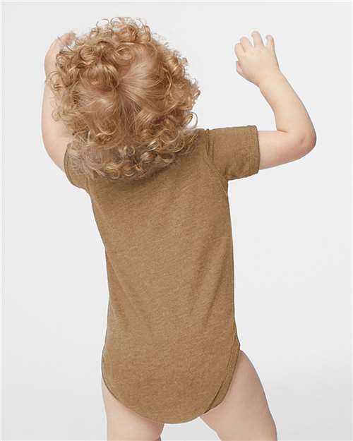 Rabbit Skins 4424 Infant Fine Jersey Bodysuit - Vintage Coyote Brown - model back