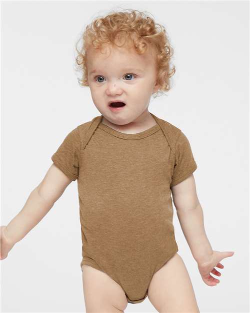 Rabbit Skins 4424 Infant Fine Jersey Bodysuit - Vintage Coyote Brown - model front