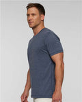LAT 6902 Unisex Vintage Wash Tee - Washed Navy - model side