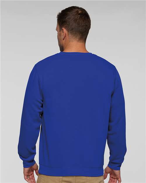LAT 6925 Unisex Elevated Fleece Crewneck Sweatshirt - Royal - model back