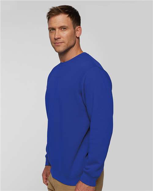 LAT 6925 Unisex Elevated Fleece Crewneck Sweatshirt - Royal - model front