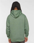 LAT 6926 Unisex Elevated Fleece Hoodie Sweatshirt - Bamboo Blackout - model back