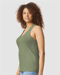 Gildan 64220LCVC Women's Softstyle CVC Racerback Tank Top - Cactus - model side