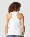 Gildan 64220LCVC Women's Softstyle CVC Racerback Tank Top - White - model back