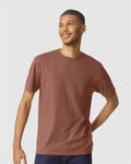 Gildan 64000CVC Unisex Softstyle CVC T-Shirt - Cocoa Mist - model front