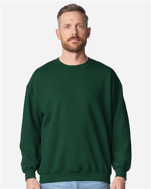 Gildan 18000 Heavy Blend Crewneck Sweatshirt - Fan Dark Green - model front