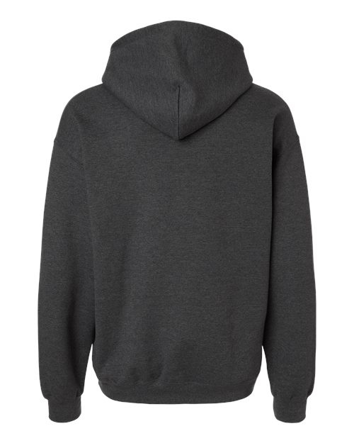 Gildan 18500 Heavy Blend Hooded Sweatshirt - Fan Charcoal Heather - back