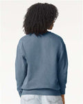 Comfort Colors 1466 Unisex Garment-Dyed Lightweight Crewneck Sweatshirt - Blue Jean - model back