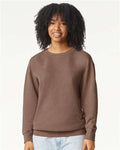 Comfort Colors 1466 Unisex Garment-Dyed Lightweight Crewneck Sweatshirt - Espresso - model front