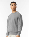 Comfort Colors 1466 Unisex Garment-Dyed Lightweight Crewneck Sweatshirt - Grey - model side