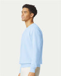 Comfort Colors 1466 Unisex Garment-Dyed Lightweight Crewneck Sweatshirt - Hydrangea - model side