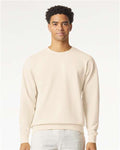 Comfort Colors 1466 Unisex Garment-Dyed Lightweight Crewneck Sweatshirt - Ivory - model front