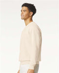 Comfort Colors 1466 Unisex Garment-Dyed Lightweight Crewneck Sweatshirt - Ivory - model side