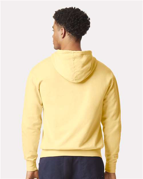 Comfort Colors 1467 Unisex Garment-Dyed Lightweight Hooded Sweatshirt - Butter - model back