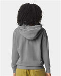 Comfort Colors 1467 Unisex Garment-Dyed Lightweight Hooded Sweatshirt - Grey - model back