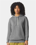 Comfort Colors 1467 Unisex Garment-Dyed Lightweight Hooded Sweatshirt - Grey - model front