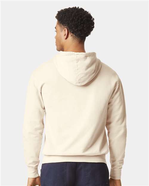 Comfort Colors 1467 Unisex Garment-Dyed Lightweight Hooded Sweatshirt - Ivory - model back