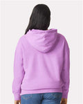 Comfort Colors 1467 Unisex Garment-Dyed Lightweight Hooded Sweatshirt - Neon Violet - model back