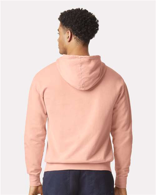 Comfort Colors 1467 Unisex Garment-Dyed Lightweight Hooded Sweatshirt - Peachy - model back