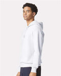 Comfort Colors 1467 Unisex Garment-Dyed Lightweight Hooded Sweatshirt - White - model side