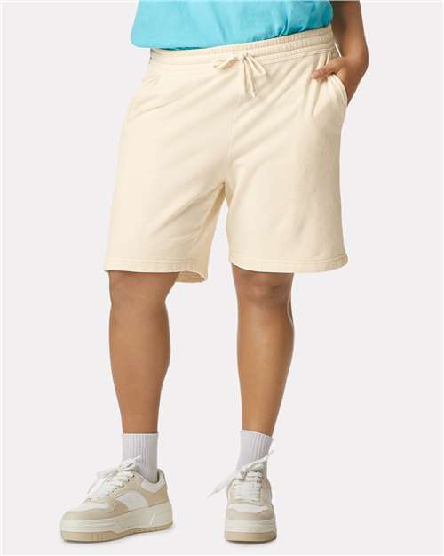 Comfort Colors 1468 Unisex Garment-Dyed Lightweight Sweat Shorts - Ivory - model front