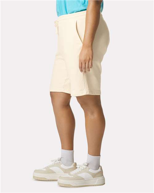 Comfort Colors 1468 Unisex Garment-Dyed Lightweight Sweat Shorts - Ivory - model side