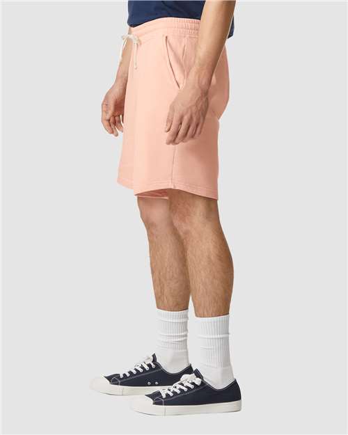 Comfort Colors 1468 Unisex Garment-Dyed Lightweight Sweat Shorts - Peachy - model side