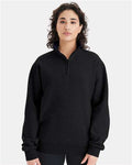 Champion S450 Unisex Powerblend Quarter-Zip Pullover - Black - model front
