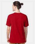 Hanes GDH100 Men's Garment-Dyed T-Shirt - Athletic Red - model back