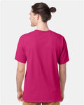 Hanes GDH100 Men's Garment-Dyed T-Shirt - Peony Pink - model back